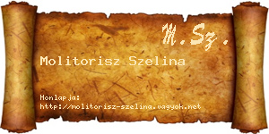 Molitorisz Szelina névjegykártya
